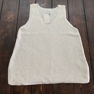 A new day knit Cream tank top